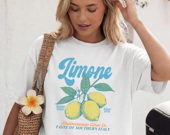 Lemon Tee, Summer Wear, Oversized Shirt, Beige Color, Gift For Bestie