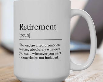 Retirement Present, Definition Mug, Glossy, BPA-free, Farewell Gift for Coworker