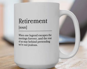 Retirement Present, Definition Mug, Glossy, BPA-free, Farewell Gift for Coworker