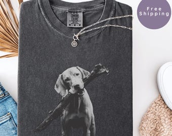Custom Dog Shirt, Personalised Photo Tshirt, Comfort Color, Pepper Color, Gift Idea For Dog Lovers