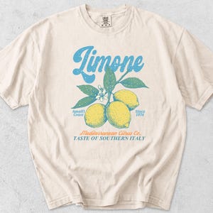 Lemon Tee, Summer Wear, Oversized Shirt, Beige Color, Gift For Bestie image 5