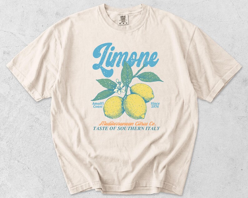 Lemon Tee, Summer Wear, Oversized Shirt, Beige Color, Gift For Bestie image 5
