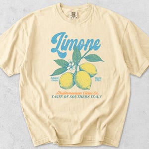 Lemon Tee, Summer Wear, Oversized Shirt, Beige Color, Gift For Bestie image 6