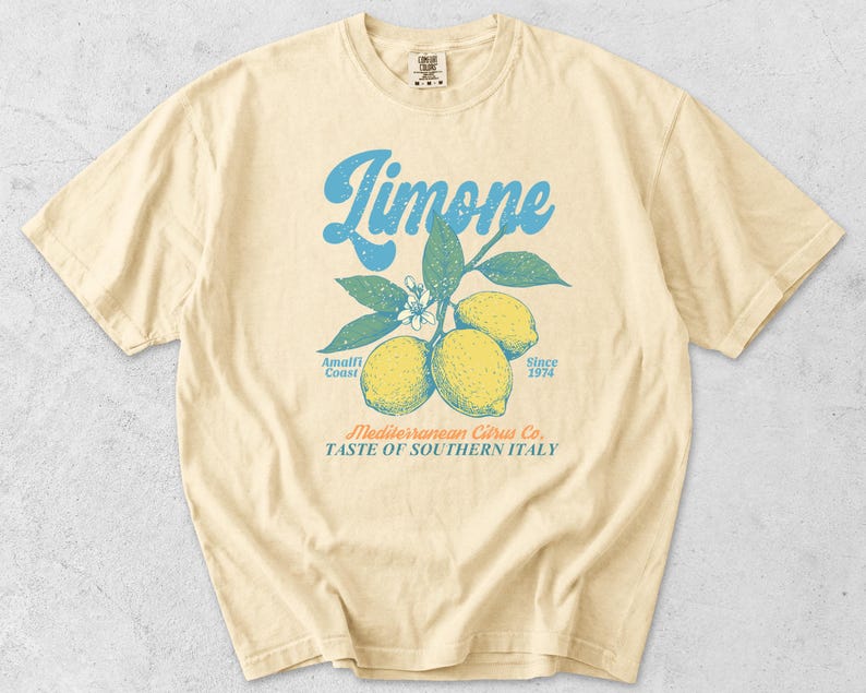 Lemon Tee, Summer Wear, Oversized Shirt, Beige Color, Gift For Bestie image 6