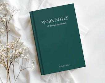 Personalized Work Journal, Green, Hardcover, Funny Coworker Gift