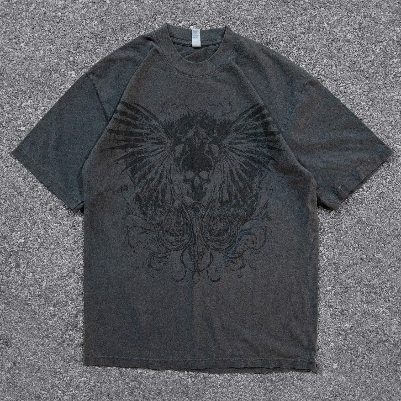 Skull Wings Tshirt |Y2K Cyber Sigilism Streetwear |emo