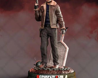 Leon Kennedy 3D Printable STL Files | High Quality Statue | Resident Evil Figure | DIGITAL FILE