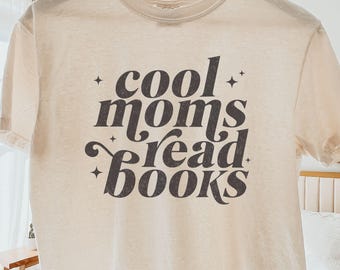Komfortfärger mamma läser kort skjorta för mors dag bokälskare t-shirt gåva kvinnor läsare t-shirt bokmal boxig tee bokälskare bokälskare