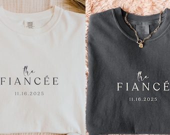 Benutzerdefinierte Verlobte und Verlobte Shirt, personalisierte Verlobung T-Shirt, Zukunft Mr. und Mrs., Verlobungsgeschenk, Geschenk für Verlobte