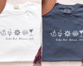Cruise Bachelorette Shirts, Personalized Bachelorette Gifts, Boating Bach Club, Last Sail Before the Veil, Custom Bachelorette Party Shirts