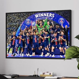 Paris Saint Germain victoire league des champions 2025 - Tableau psg ligue des champions - Poster psg