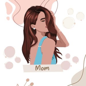 Conception d'impression numérique pour carte maman, créative en espagnol et en anglais, mignonne et subtile.