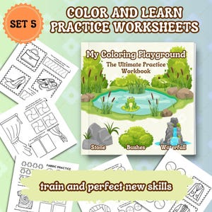 Coloring Practice Pages PDF | Texture, Patterns & Color Combo Charts | Alcohol Marker Pencil Worksheets | Instant Digital Download | Set 5