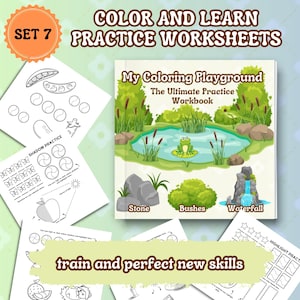Coloring Practice Pages PDF | Texture, Patterns & Color Combo Charts | Alcohol Marker Pencil Worksheets | Instant Digital Download | Set 7