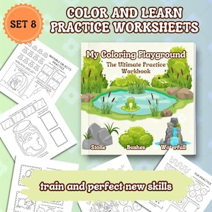 Coloring Practice Pages PDF | Texture, Patterns & Color Combo Charts | Alcohol Marker Pencil Worksheets | Instant Digital Download | Set 8