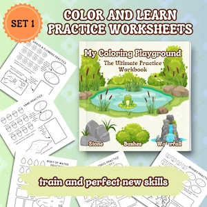 Coloring Practice Pages PDF | Texture, Patterns & Color Combo Charts | Alcohol Marker Pencil Worksheets | Instant Digital Download | Set 1