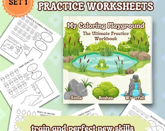 Páginas para colorear en PDF / Tablas de texturas, patrones y combinaciones de colores / Hojas de trabajo para rotuladores con alcohol / Descarga digital instantánea / Conjunto 1
