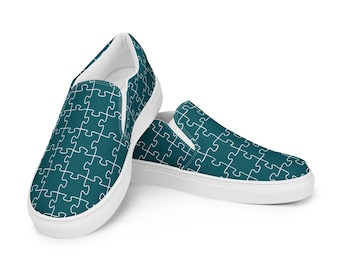 Puzzle Sneakers Low Top Canvas Puzzle Shoes - Etsy