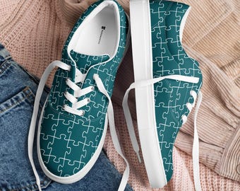 Puzzle Sneakers Low Top Canvas Puzzle Shoes - Etsy