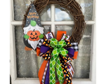 Halloween Bow for wreaths/ Funky Inspired Halloween Bow / Wreath Bow