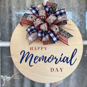 Round Patriotic Bow Stars and Stripes Wreath Bow Red White and Blue bow Fourth of July Decor Patriotic Decor Independence Day Decor Door Bow