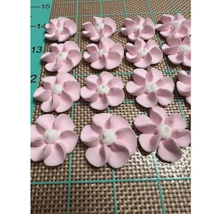 Royal Icing Flowers Large Soft Pink Edible Drop Flowers  Sugar Flowers for Cake Decorating Cookie Decor Cake Toppers