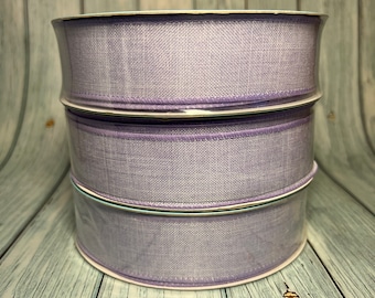 1.5 Inch Lavender Wired Ribbon 50 Yard Roll