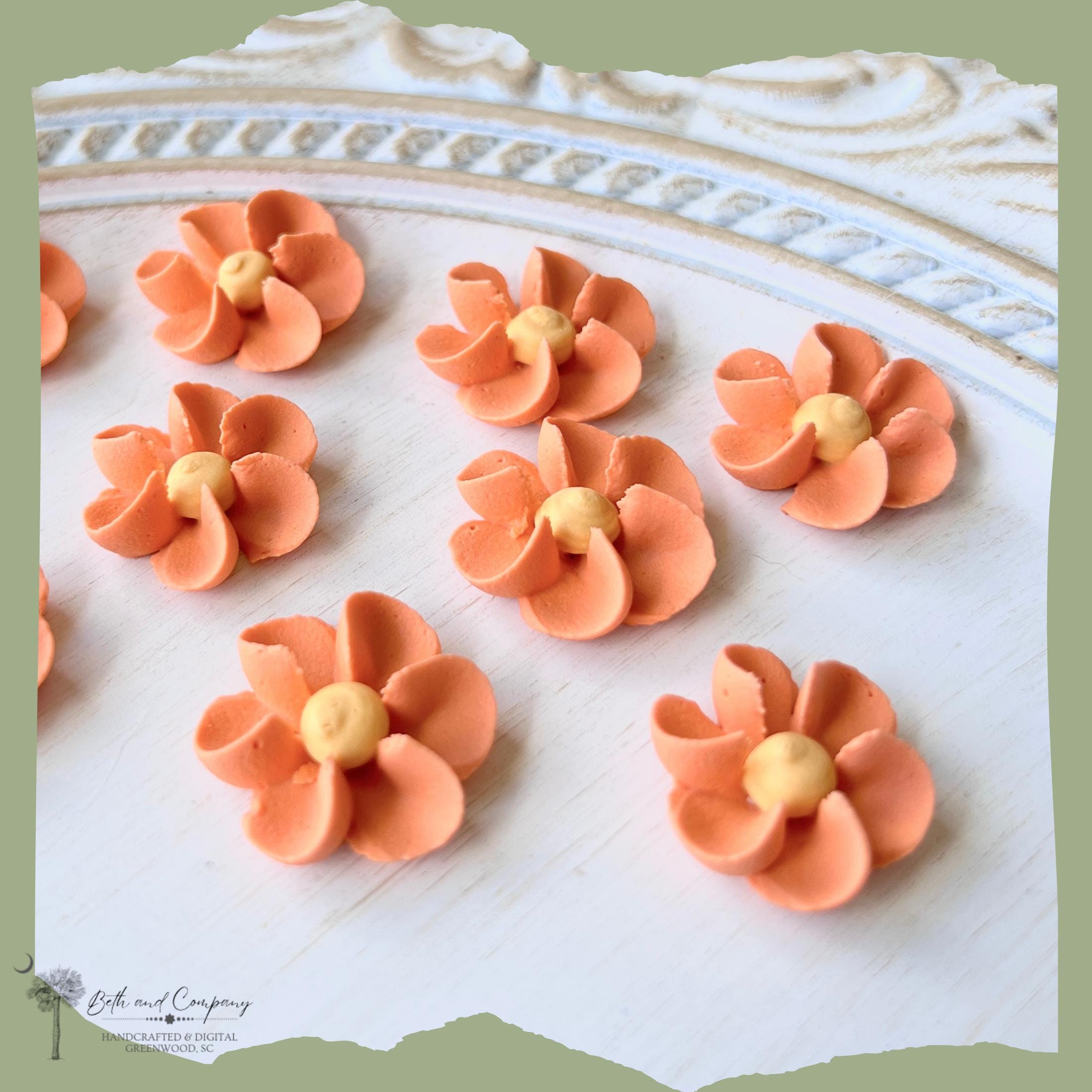 Orange Icing Flowers