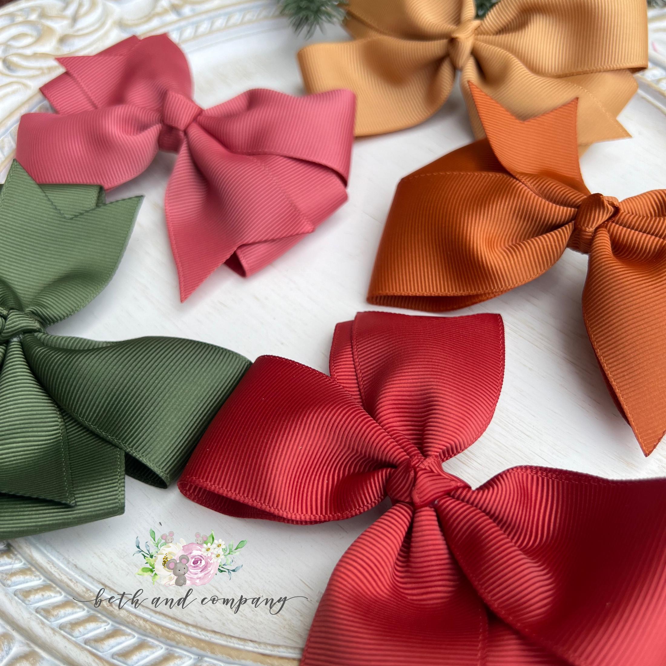 8 Pezzi 5 Pollici Neonate Fiocchi Per Capelli Fasce In Nylon Nastro In Gros-grain Fascia Per - Foto 7