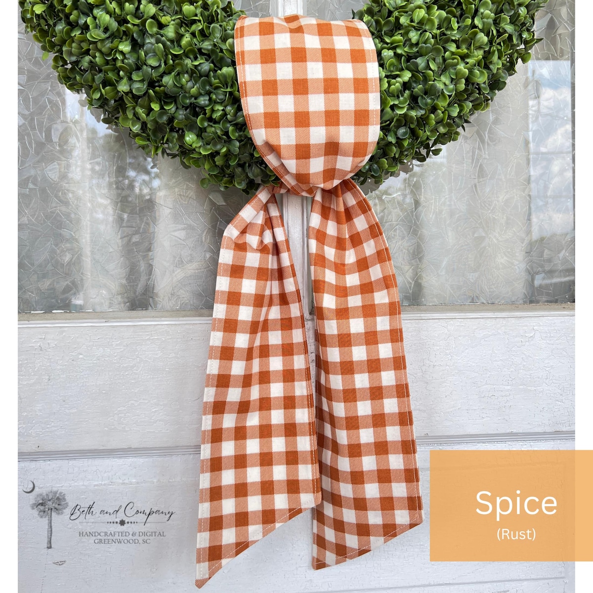 Fall Wreath Sash Pumpkin Spice