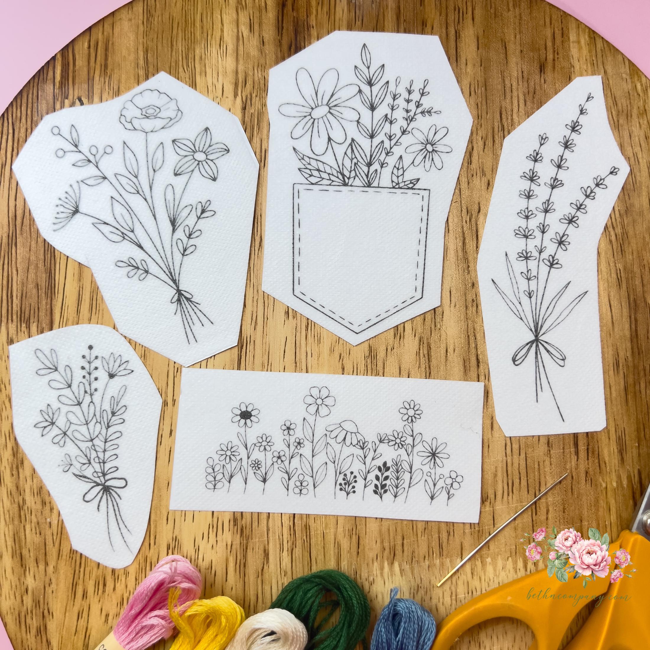 Wildflower Embroidery Stick & Stitch Embroidery Flower Patterns Hand ...
