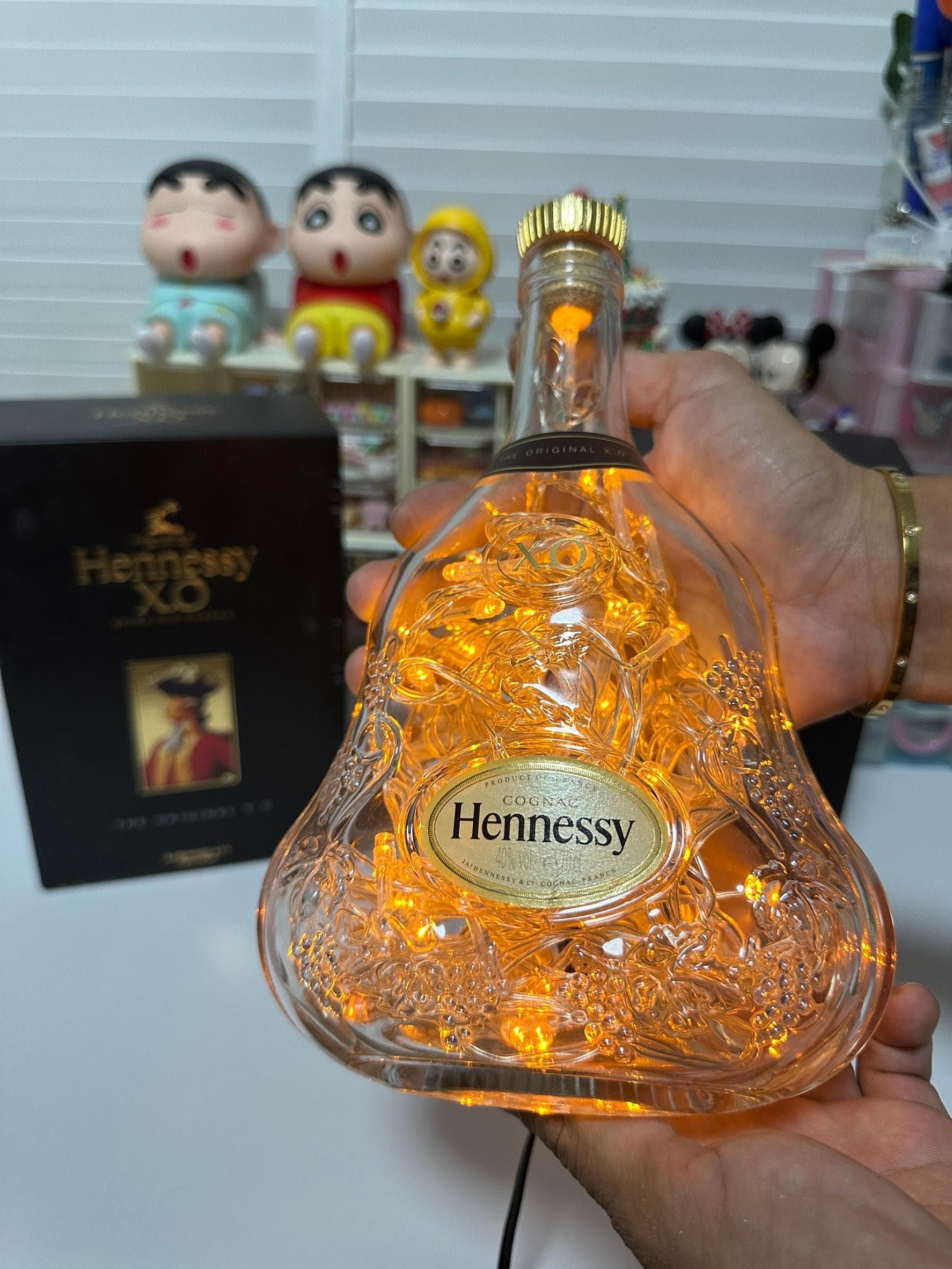 Hennessy Bottle Lamp – Side Switch LED | Bar Gift Decor - Etsy