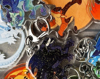 MINIS SERIES [Wings of Fire] 2" Glitter Epoxy Charms
