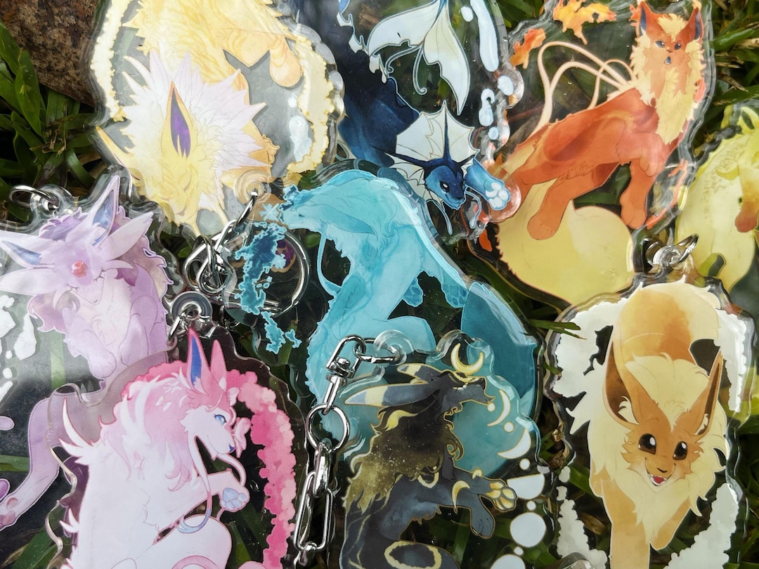 ELEMENTAL FOXES || 3" Epoxy Charms - Etsy