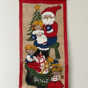 Porte-cartes de Noël suédois vintage à accrocher au mur