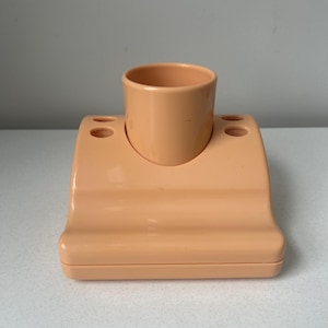 Vintage Peach Plastic All in One Bathroom Vanity Organizer