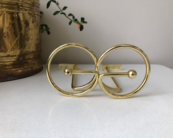 Set of 2 Vintage Large Spiral Brass Curtain Tie Backs