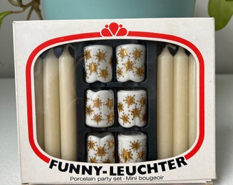 ヴィンテージ 面白い ロイヒター W ドイツ クリスマスキャンドルセット