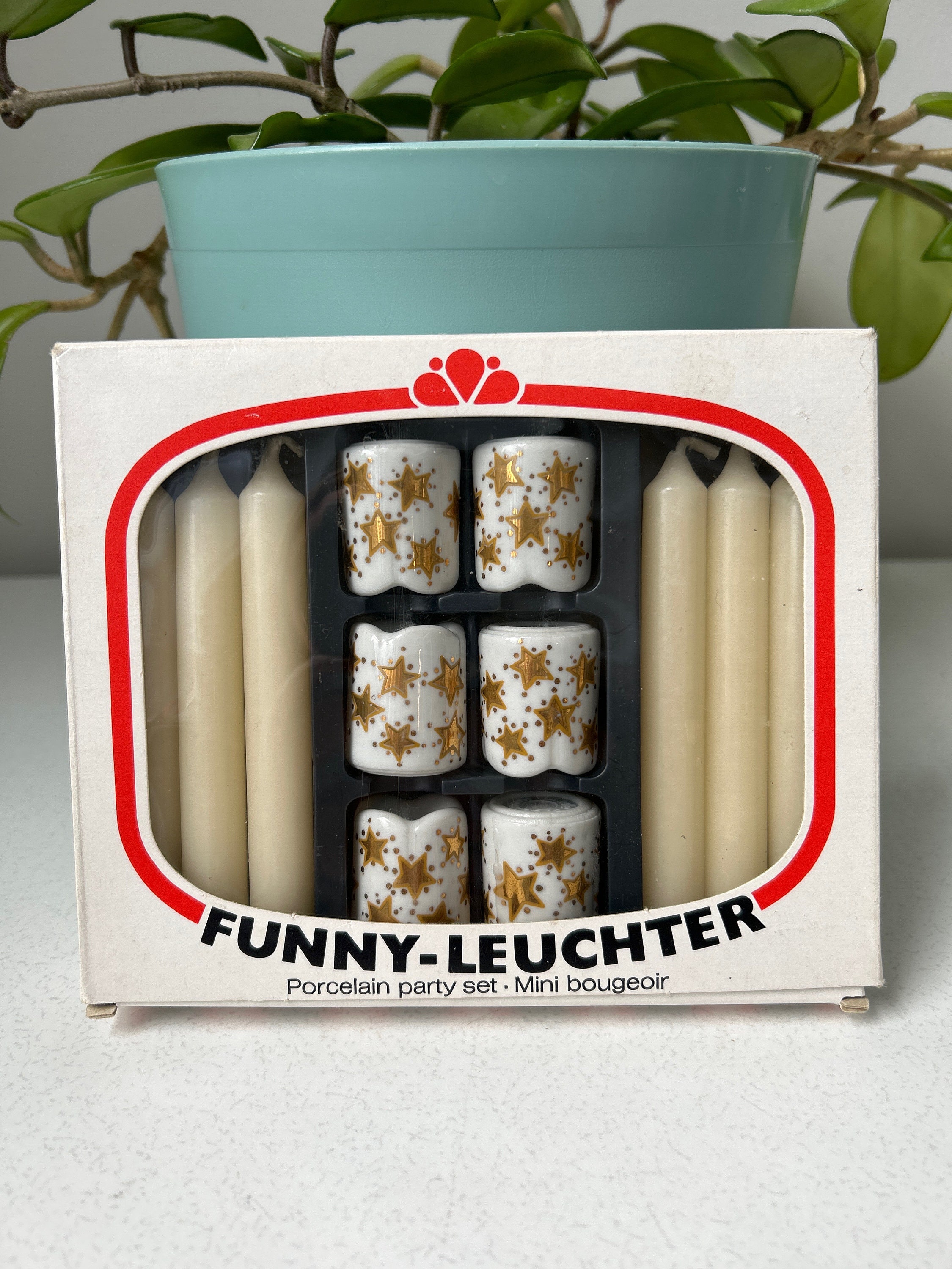 ヴィンテージ 面白い ロイヒター W ドイツ クリスマスキャンドルセット