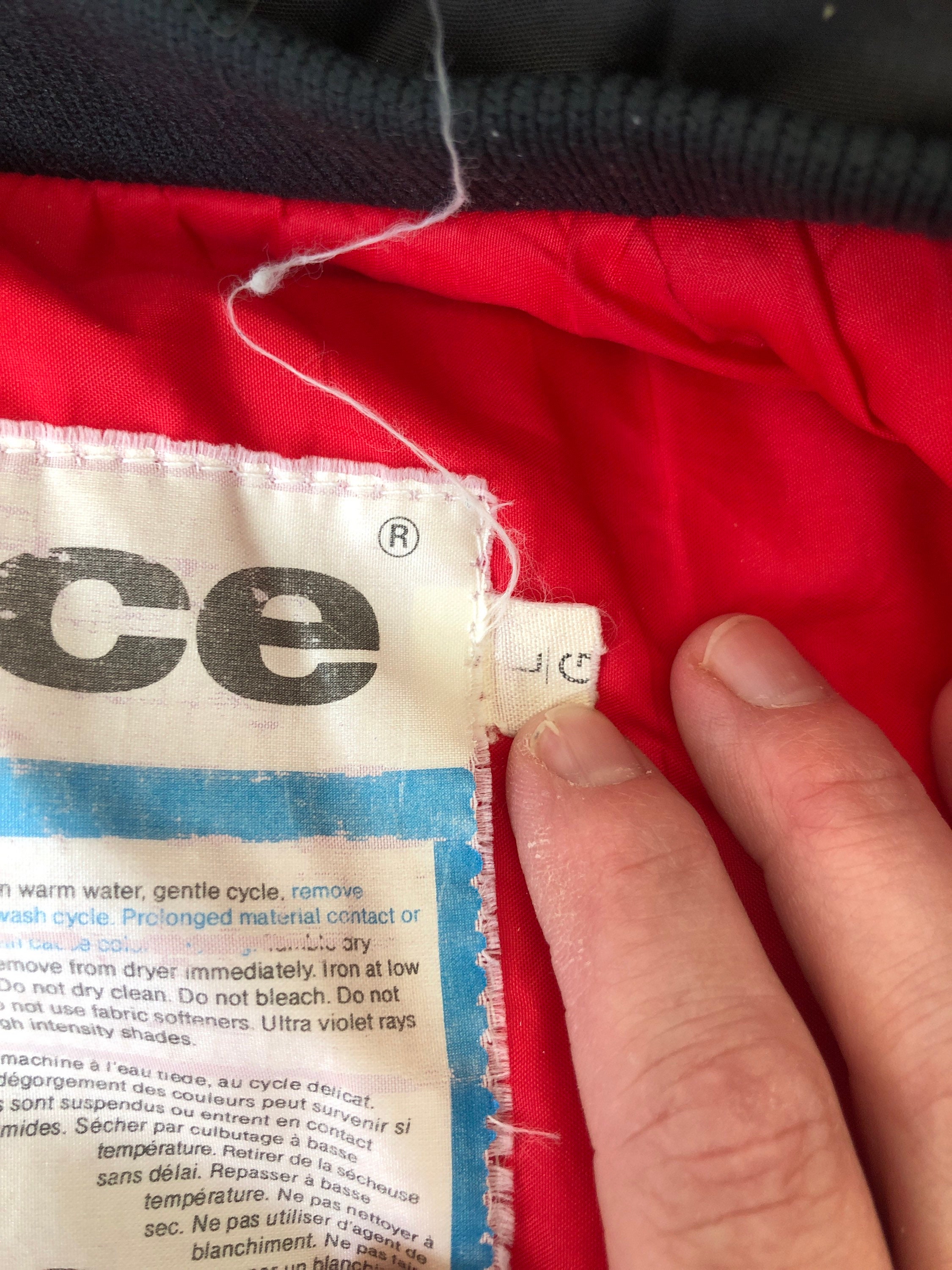 Vintage Sunice Thermoloft Ski Jacket 1989 Red Blue and Black