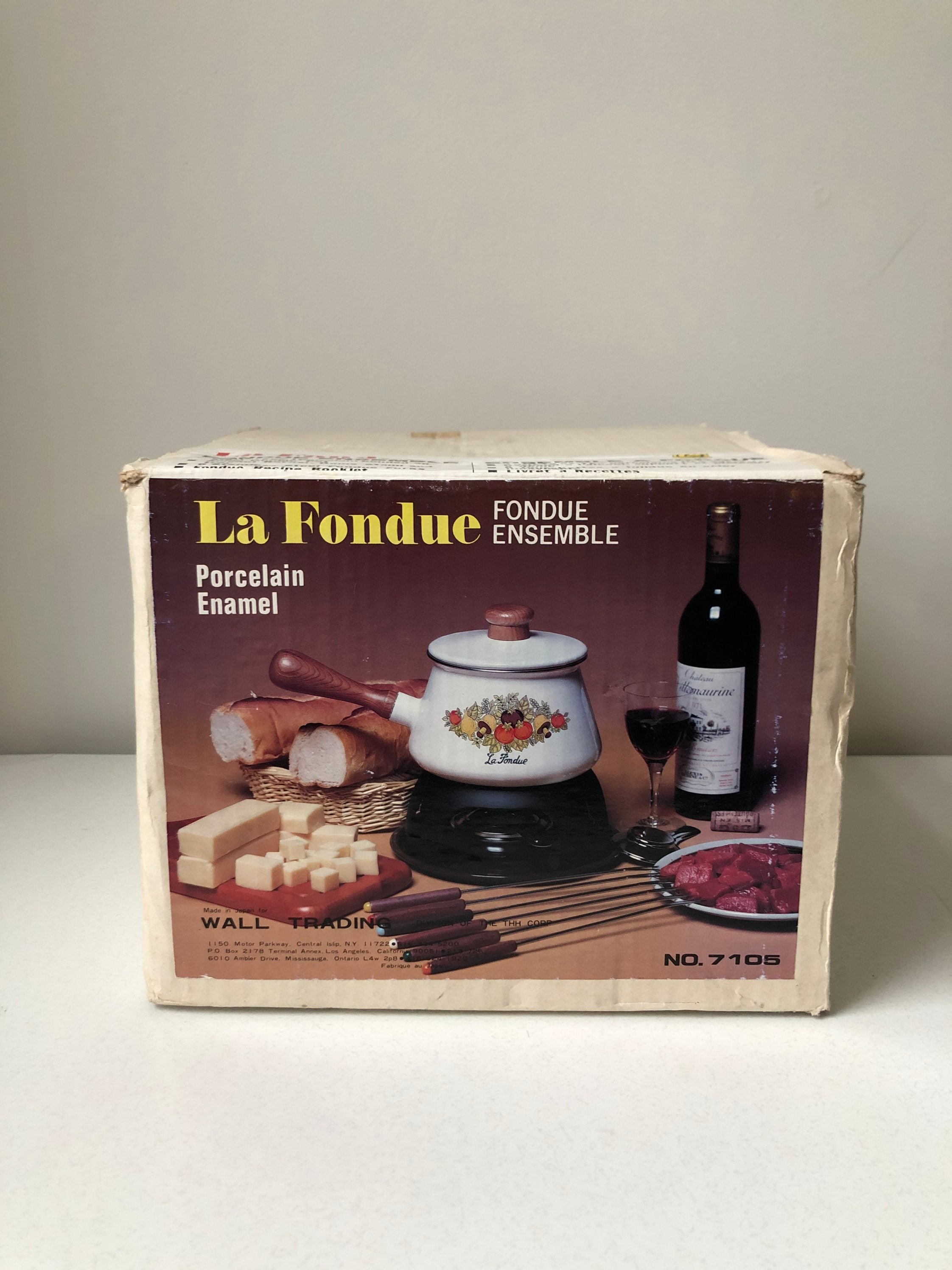 Vintage Ensemble Pour Fondue Au Chocolat Chocolate Fondue Set