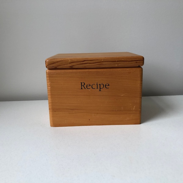 Wood Recipe Box Etsy Canada