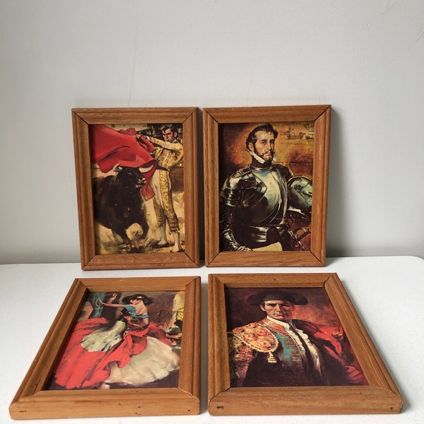 Set of 4 Rico Tomaso Small Framed Lithographs