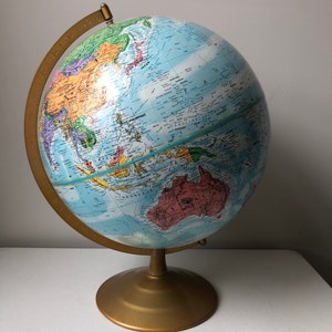 Vintage Blue Ocean Desk Globe