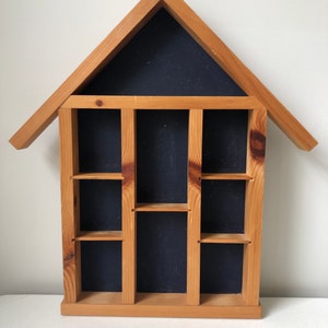 Vintage House Shaped Wooden Trinket Shelf