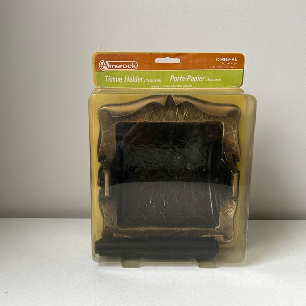 Vintage Amerock Carriage House Recessed Tissue Holder - New in Box
