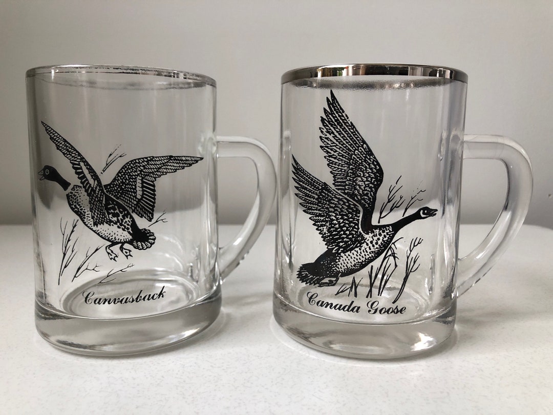 Set of 2 Vintage Federal Glass Beer Mugs. Sportsman Collection Etsy