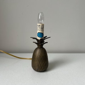 Small Vintage Brass Pineapple Lamp