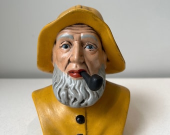 Vintage Atlantic Mold Salty Fisherman with Removable Pipe 1977
