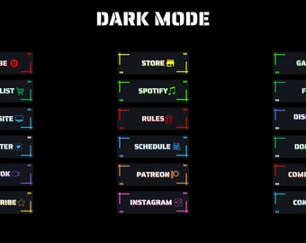 Twitch/Kick 日本語ミニマル | 18 ストリームパネル | 即時ダウンロード